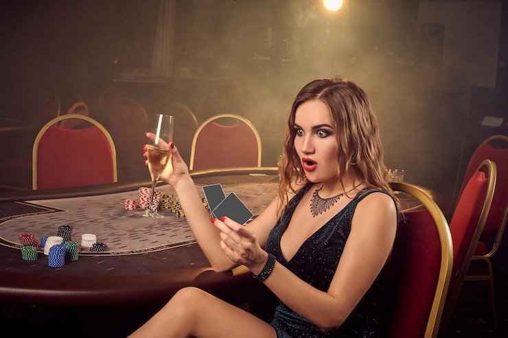 Antarmuka meja permainan Texas Poker dengan statistik pemain Tabel Texas Poker di tunggal jitu